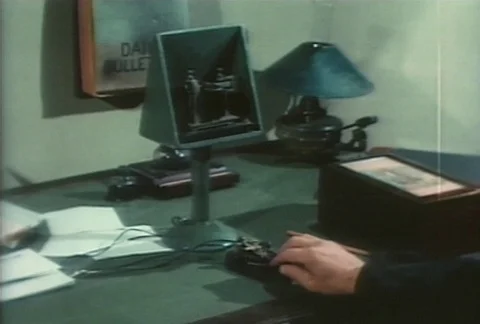 Telegrapher transmitting morse code message,1960s Stock-Footage 95349175