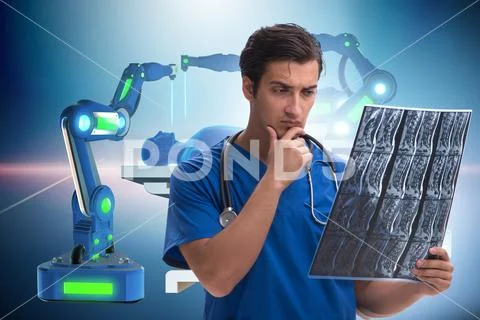 Telehealth concept with doctor doing remote check-up Stock Photos