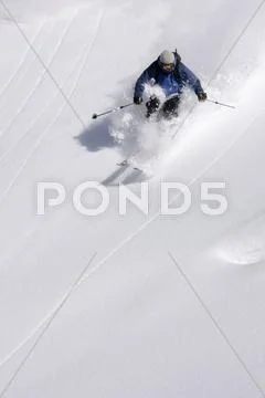 Telemark Skiing, Furano, Hokkaido, Japan