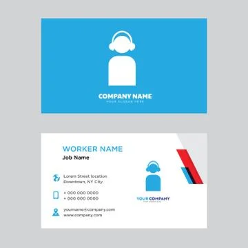 Telemarketer business card design Stock Illustration