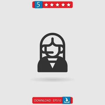 Telemarketer vector icon Illustrazione stock