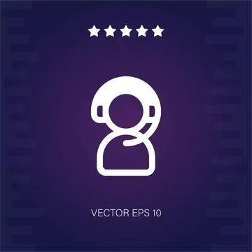Telemarketer vector icon Stock Illustration