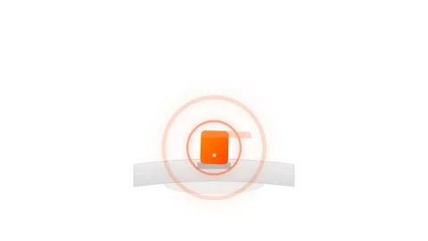 Telematics Dongle Icon with Glowing Data Pulse and Orange Gradient Dashboar.. Видео 346202065