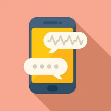 Telemedicine chat icon flat vector. Care clinic Stock Illustration