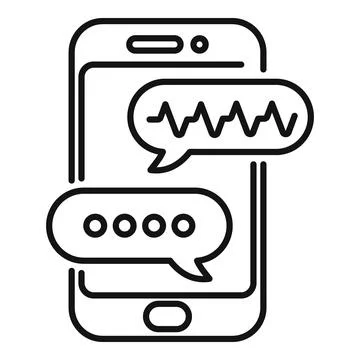 Telemedicine chat icon outline vector. Care clinic Stock Illustration