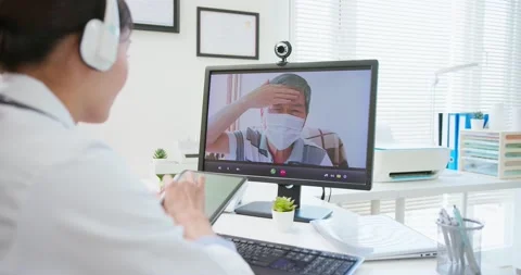 Telemedicine concept by computer Stock Footage 162555631