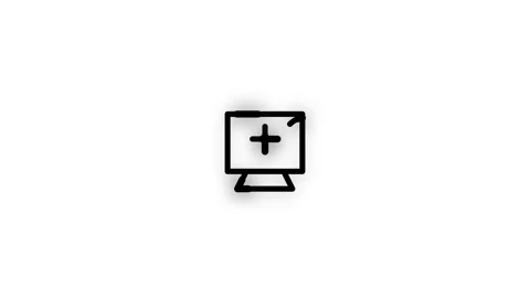 Telemedicine Line Icon Animation Loop White Background Video stock 341540642