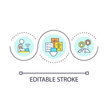 Telemedicine loop concept icon Stock Illustration