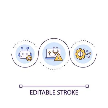 Telemedicine services issues loop concept icon Stock Illustration