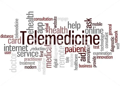 Telemedicine, word cloud concept ~ Clip Art #75858083