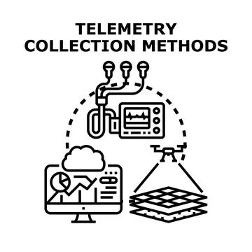 Telemetry data collection methods for remote monitoring 库存插图