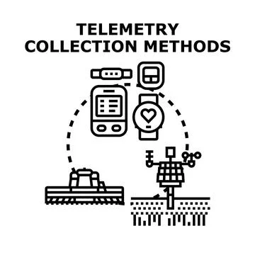Telemetry data collection methods using modern technology Stock Illustration