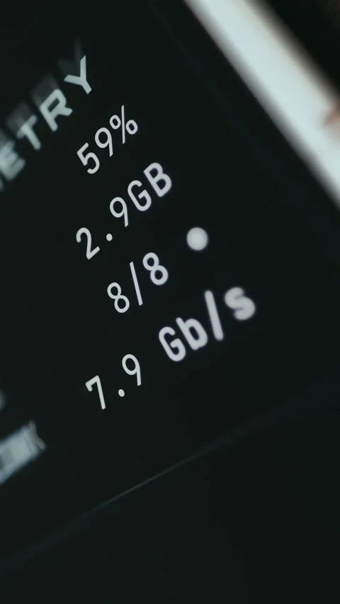 Telemetry data, system diagnostic information Stock Footage 335487242