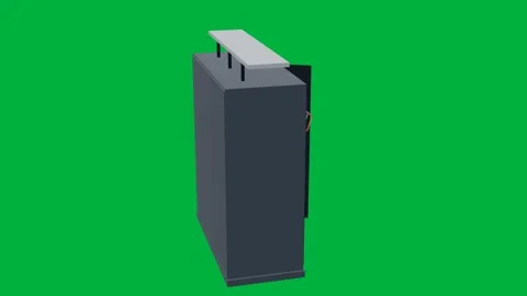 Telemetry rack ground station 3d loop green screen Stock Footage 342914243