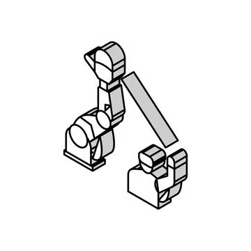 Teleoperated robot isometric icon vector illustration Stock Illustration