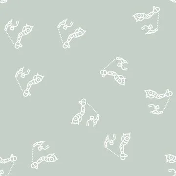 Teleoperated robot line seamless pattern 스톡 일러스트