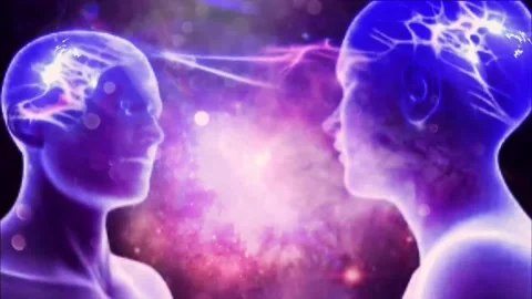 Telepathy hypnosis brain waves meditation background HD loopable video Stock Footage 240690428