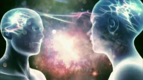 Telepathy hypnosis brain waves meditation background HD loopable video Stock Footage 240690431