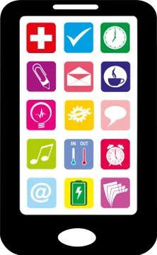 TELEPHON COMPATIBLE WITH SEVERAL SERVICES Illustrazione stock