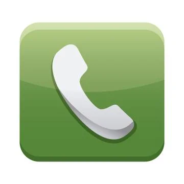 Telephone app button menu isolated icon Illustrazione stock