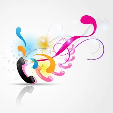 Telephone art Illustrazione stock