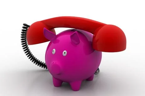 Telephone banking concept Free Stock Illustration