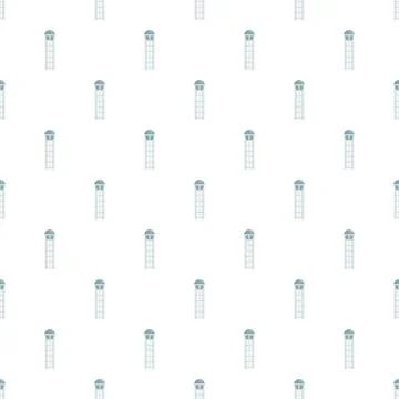 Telephone booth communication pattern on white background Stock Illustration