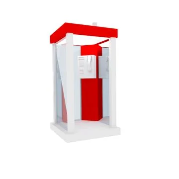 Telephone booth. Stock Illustration
