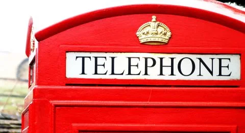 Telephone box close up Stock Photos