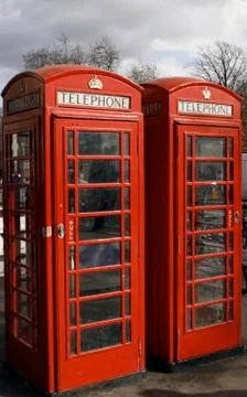 Telephone boxes Stock Photos