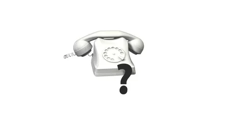 Telephone breaks question mark down (FULL HD) Video stock 118207515