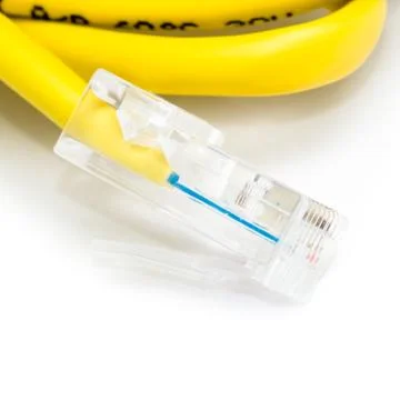 Telephone cable closeup Foto stock