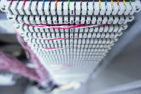 Telephone cable lines Stock Photos