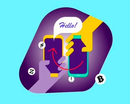 Telephone communication Stock Illustration