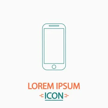 Telephone computer symbol Stock Illustration