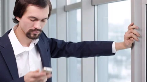 Telephone Conversation During a Break Stock Footage 62369119
