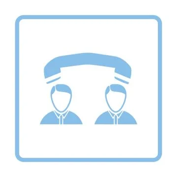 Telephone conversation icon Stock Illustration