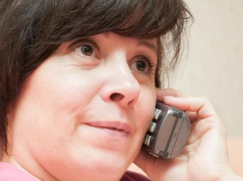 Telephone conversation Foto stock