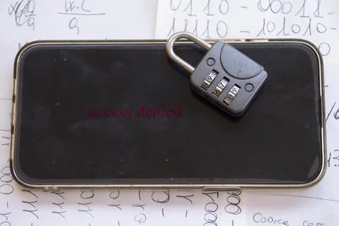 Telephone data security Stock Photos