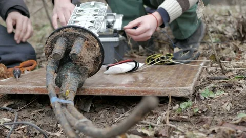 Telephone Engineer At Work Stock Footage 70071199