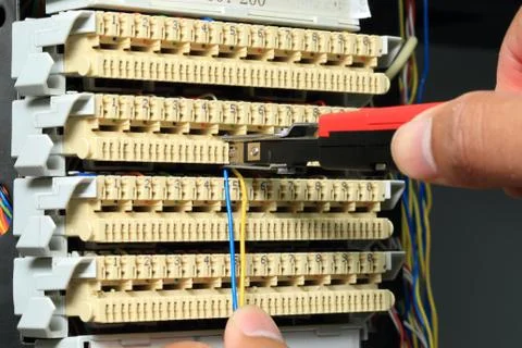 Telephone exchange Stock Photos