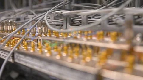 Telephone Exchange wires Stock Footage 127886618