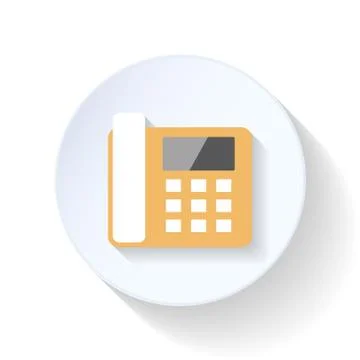 Telephone flat icon Stock Illustration