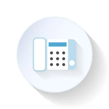 Telephone flat icon Stock Illustration
