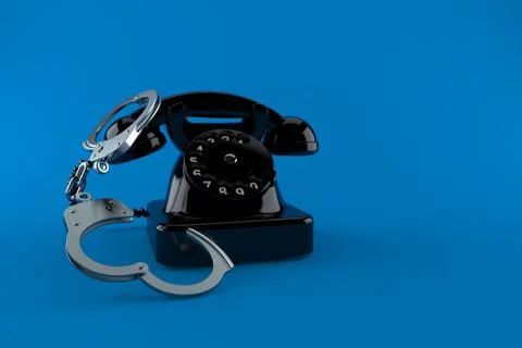 Telephone with handcuffs Stock Illustration