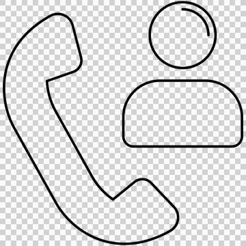 Telephone handset with user profile avatar Stock Illustration