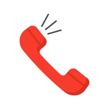 Telephone Handset Vector Icon Stock Illustration