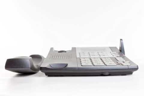 Telephone hook on white background. Stock Photos