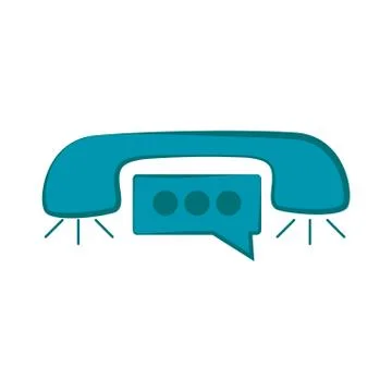 Telephone icon with chat bubble Stock Illustration