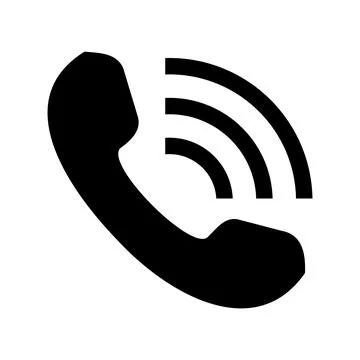 Telephone icon in flat style isolated on white background. Stock Illustration